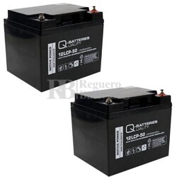 2 Bateras 12 Voltios 50 Amperios 12LCP-50 Cclica