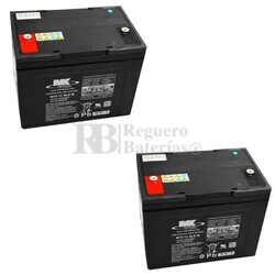 2 Bateras 12 Voltios 75 Amperios MK M75-12 SLD M