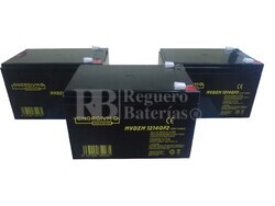 3 Bateras 12 Voltios 14 Amperios Bici Elctrica MVDZM12140