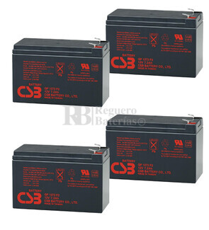 Bateras CSB GP1272 para SAI Pack 4 Bateras 