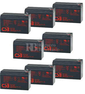 Reemplazo bateras CSB GP1272 para SAI pack 8 Bateras