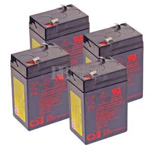 Pack 4 Bateras de reemplazo CSB GP645 para SAI