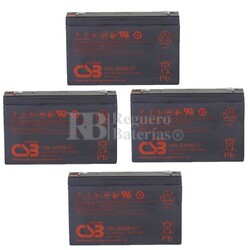 Bateras de reemplazo CSB HRL634W para SAI pack 4 bateras