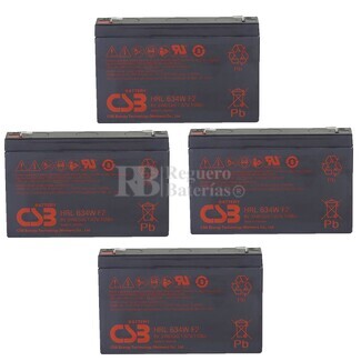 Bateras de reemplazo CSB HRL634W para SAI pack 4 bateras