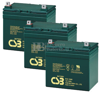 Bateras de reemplazo para SAI ( Pack 3 Bateras ) 3XEVX12340