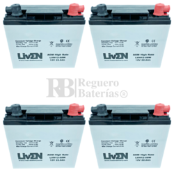 Bateras Moto Elctrica 48 Voltios 22 Amperios LVH12-88W