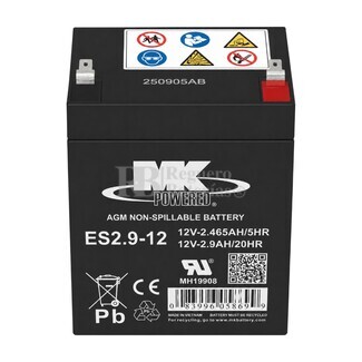 Bater�as para Gr�a el�ctrica Vertic 12 Voltios 2.9 Amperios MK ES2.9-12