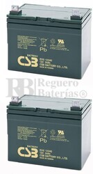 2 Bateras silla Movilidad 12 Voltios 34 Amperios CSB EVX12340