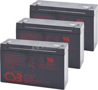 Pack 3 Bateras de reemplazo CSB GP6120 para SAI 