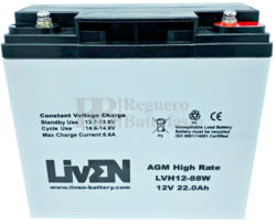 2 Bateras Silla 12 Voltios 22 Amperios LVH12-88 Liven Battery