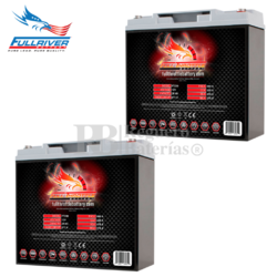 Kit 2 Bateras Silla Movilidad 24 Voltios 20 Amperios Fullriver FT230 HC20