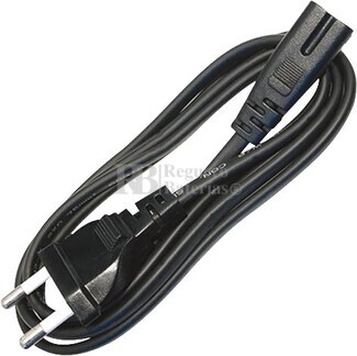 Cable de alimentacin toma tipo 8, cable 2x1mm2, longitud 2 metros, negro