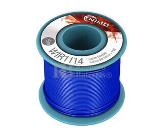 Cable flexible 0,5mm, cobre estaado, Azul 25m