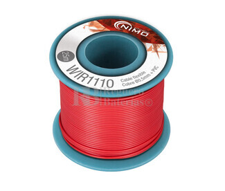 Cable flexible 0,5mm, cobre estaado, Rojo 25m
