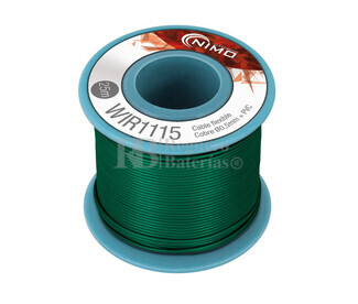 Cable flexible 0,5mm, cobre estaado, Verde 25m