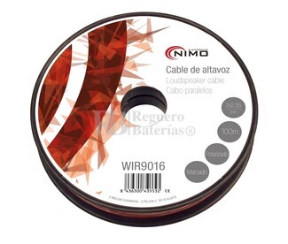 Cable para altavoz 2x0.35mm, Rojo-Negro 100m