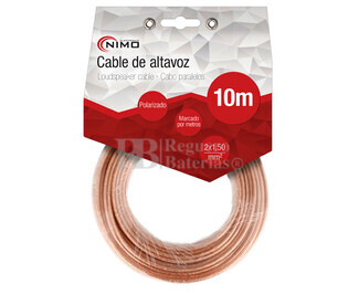 Cable para altavoz 2x1.5mm, Transparente 10m