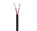 Cable para altavoz redondo 2x0.75mm, Negro 100m