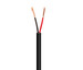 Cable para altavoz redondo, Negro 100m