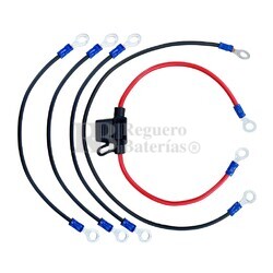Cables con Terminales circular M5 para Conexin a 48 Voltios 