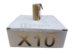 Caja de 10 Baterías SubC 1.2 Voltios 1.900 mah con lengüetas