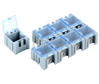 10 cajas para componentes SMD