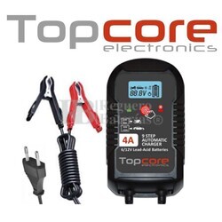Cargador para bateras AGM, Gel 12V 2-4A y 6V 2A Topcore4