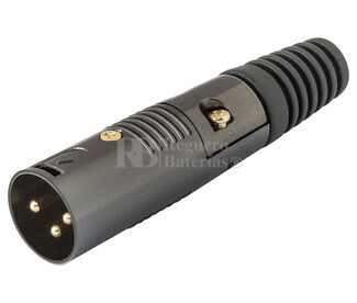 Conector canon-xlr macho areo de 3 pines