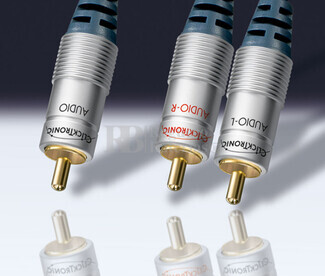 Conexin 1RCA Macho-2RCA Macho-Video AMP-Subwoofer 5 metros