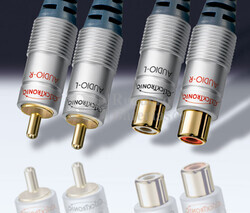  Conexin 2RCA Macho-2RCA Hembra/Audio CD-DVD-AMP-Hifi 1.5 metros