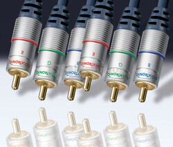 Conexin 3RCA Macho-3RCA Macho/Video DVD-Sat Receiver-TFT 3 metros