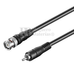 Conexin BNC macho a RCA macho 75 Ohm 1.0m