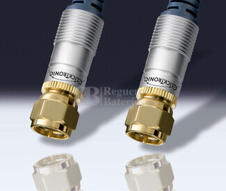  Conexin Conector F macho ferrita-Conector F macho ferrita 5 metros