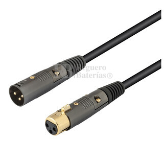 Conexin de audio xlr-canon macho-hembra 10 metros