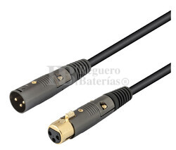 Conexin de audio xlr-canon macho-hembra 20 metros