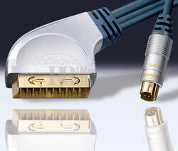 Conexin Euro-1-S-VHS Macho AMP-DVD-Hifi/TFT-LCD-Plasma 5 metros 