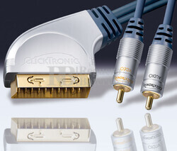  Conexin Euro-2xRCA Macho Audio/Video AMP-DVD-Hifi/TFT-LCD 10 metros