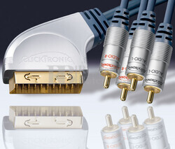 Conexin Euro-4xRCA Macho Audio AMP-DVD-Hifi/TFT-LCD Plasma 1.5 metros