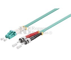 Conexión fibra óptica para datos LC/ST, multimodo dúplex, 2m