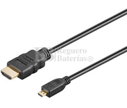 Conexin HDMI macho a Micro HDMI macho Hi-Speed 2m