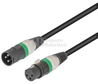 Conexin para altavoz xlr-canon 3 Pin macho-hembra 2 metros 