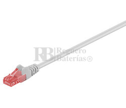 Conexin RJ45 U/UTP macho - macho, Cat.6 LSHZ Cobre Gris