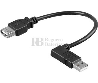  Conexin USB-A 2.0 codo macho-hembra USB-A 2.0, 0.3 metros