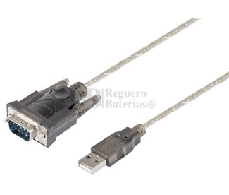 Conexin USB-A 2.0 macho a puerto Serie RS232 macho