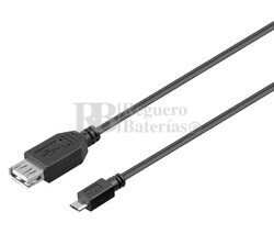  Conexin USB A hembra - micro USB macho