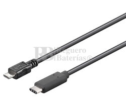 Conexin USB-C 3.1 macho-macho micro USB-B 2.0, 0.6 metros