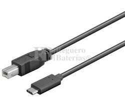  Conexin USB-C 3.1 macho-macho USB-B 2.0, 1 metro