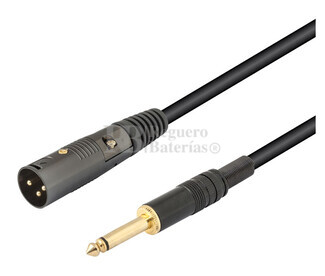 Conexin xlr-canon macho jack macho mono 6.3 mm 2 metros