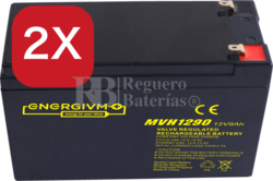 Conjunto 2 Bateras 12 Voltios 9 Amperios MVH1290F2 Energivm