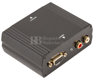  Convertidor de VGA + audio R-L a HDMI